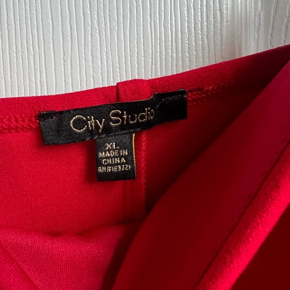 CITY STUDIO Women's Red Asymmetrical
Hem Cocktail Dress Size XL NWT - Picture 3 of 6